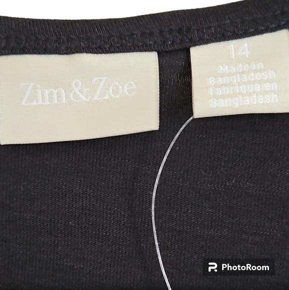 Zim and Zoe new with tags Black shirt 14 - Picture 2 of 2